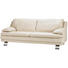 SOFFA - alufärgad/creme, Design, metall/läder (220/87/94cm) - CELINA HOME