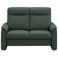 2-SITZER-SOFA  in Flachgewebe Dunkelgrün  - Dunkelgrün/Alufarben, KONVENTIONELL, Textil/Metall (156/107/95cm) - Beldomo Comfort