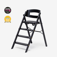 STOLČEK ZA HRANJENJE  KAOS Klapp High Chair    45,5/60/81 cm       črna  - črna, Basics, les (45,5/60/81cm)