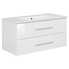 WASCHTISCHKOMBI 103 cm  - Silberfarben/Weiß, MODERN, Keramik/Holzwerkstoff (103cm) - MID.YOU
