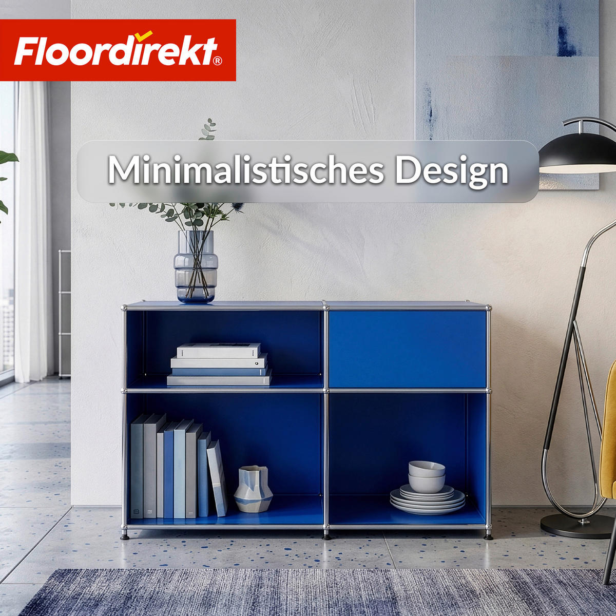 SIDEBOARD Concept Epure MK-030 88/65/40 cm  - Blau, Basics, Metall (88/65/40cm) - Floordirekt