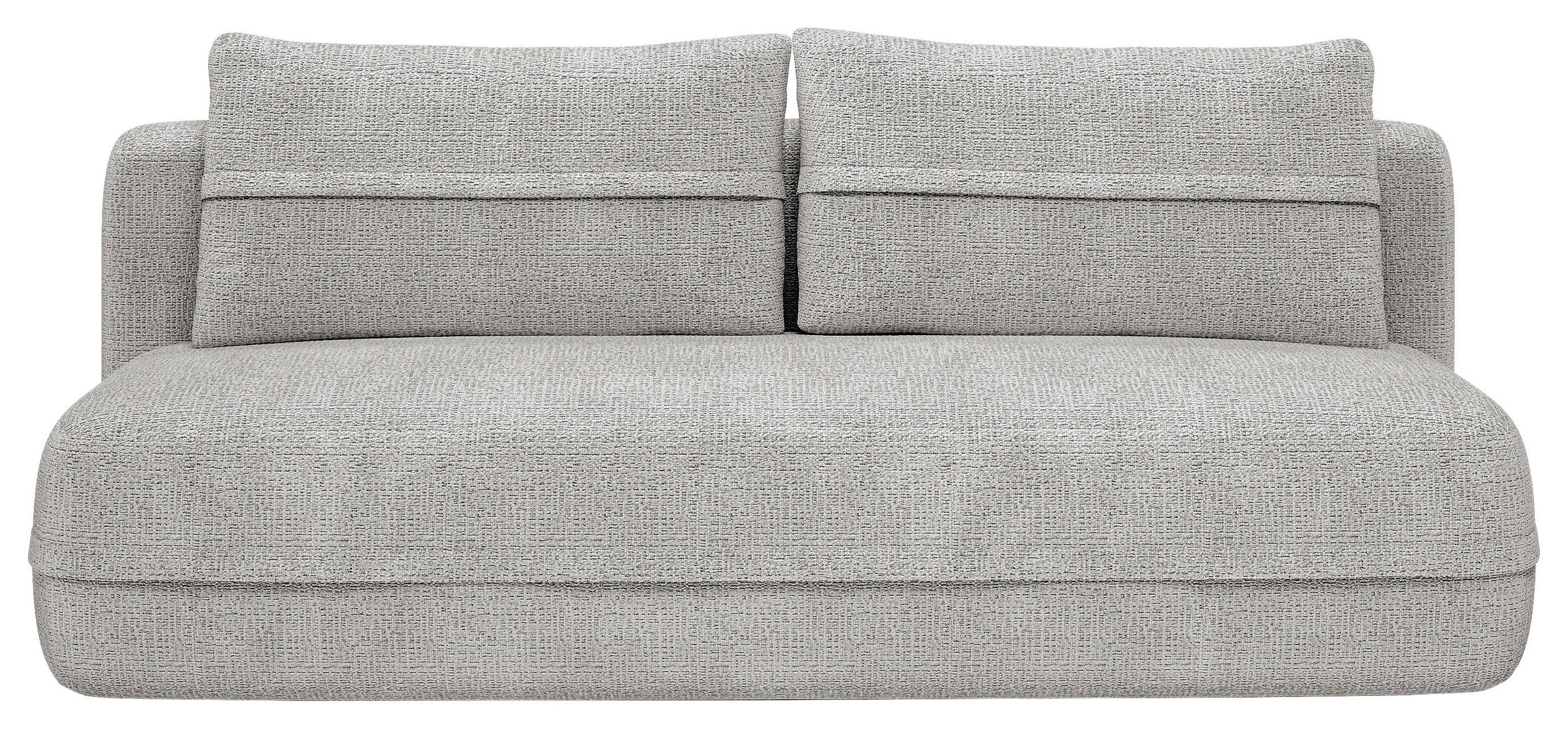 SCHLAFSOFA Chenille Grau  inkl. Rückenkissen, Bettkasten, Schlaffunktion, Rücken echt, Liegefläche im Originalstoff  - Schwarz/Grau, KONVENTIONELL, Kunststoff/Textil (213/92/105cm) - Milino