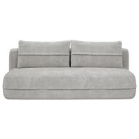 SCHLAFSOFA Chenille Grau  inkl. Rückenkissen, Bettkasten, Schlaffunktion, Rücken echt, Liegefläche im Originalstoff  - Schwarz/Grau, KONVENTIONELL, Kunststoff/Textil (213/92/105cm) - Milino