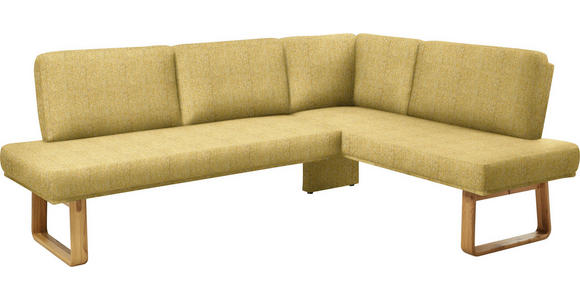 ECKBANK 280/174 cm in Gelb, Eichefarben - Eichefarben/Gelb, Design, Holz/Textil (280/174cm) - Dieter Knoll