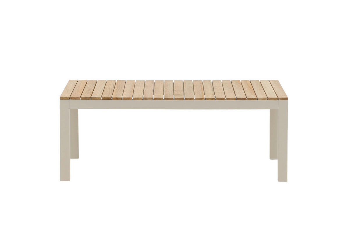 LOUNGETISCH Holz, Metall  - Beige/Teakfarben, MODERN, Holz/Metall (120/45/60cm) - Gardenson