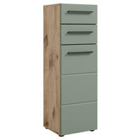 MIDISCHRANK 34/104/31 cm  - Schilfgrün/Eichefarben, Basics, Holzwerkstoff/Kunststoff (34/104/31cm) - MID.YOU