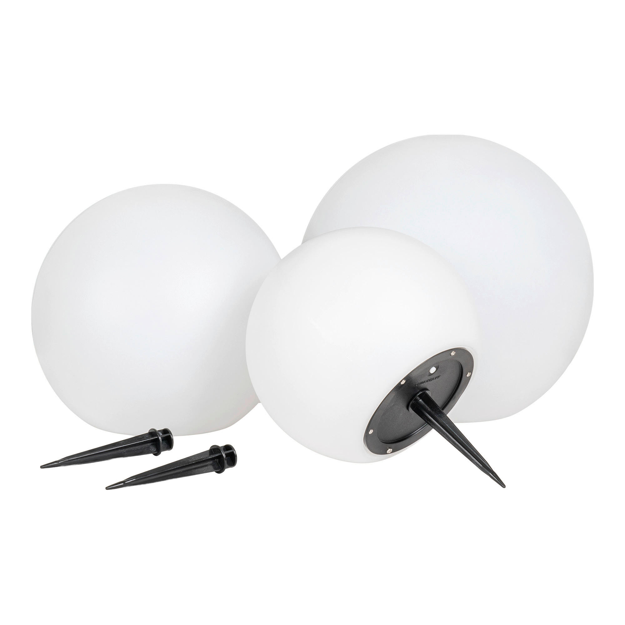 SOLARLEUCHTENSET 30 cm 3-teilig  - Schwarz/Weiß, Basics, Kunststoff (30cm)