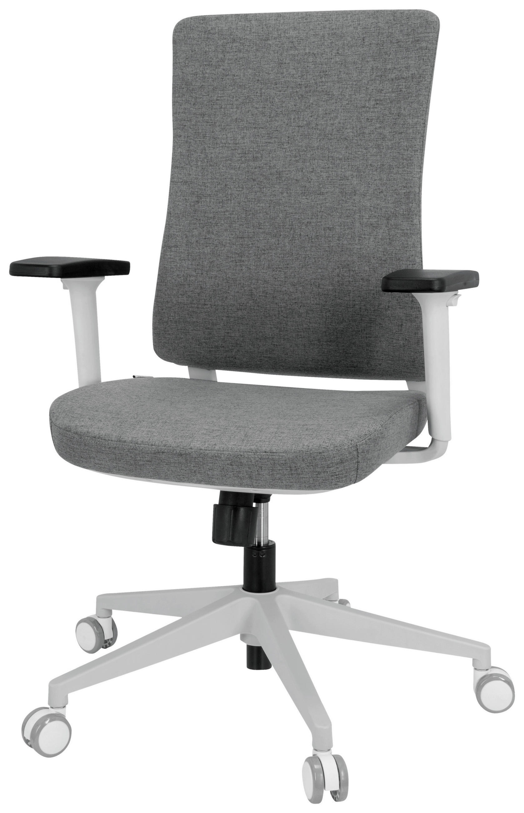 DREHSTUHL  in Flachgewebe Grau  - Schwarz/Grau, Basics, Kunststoff/Textil (66/104/58cm) - MID.YOU