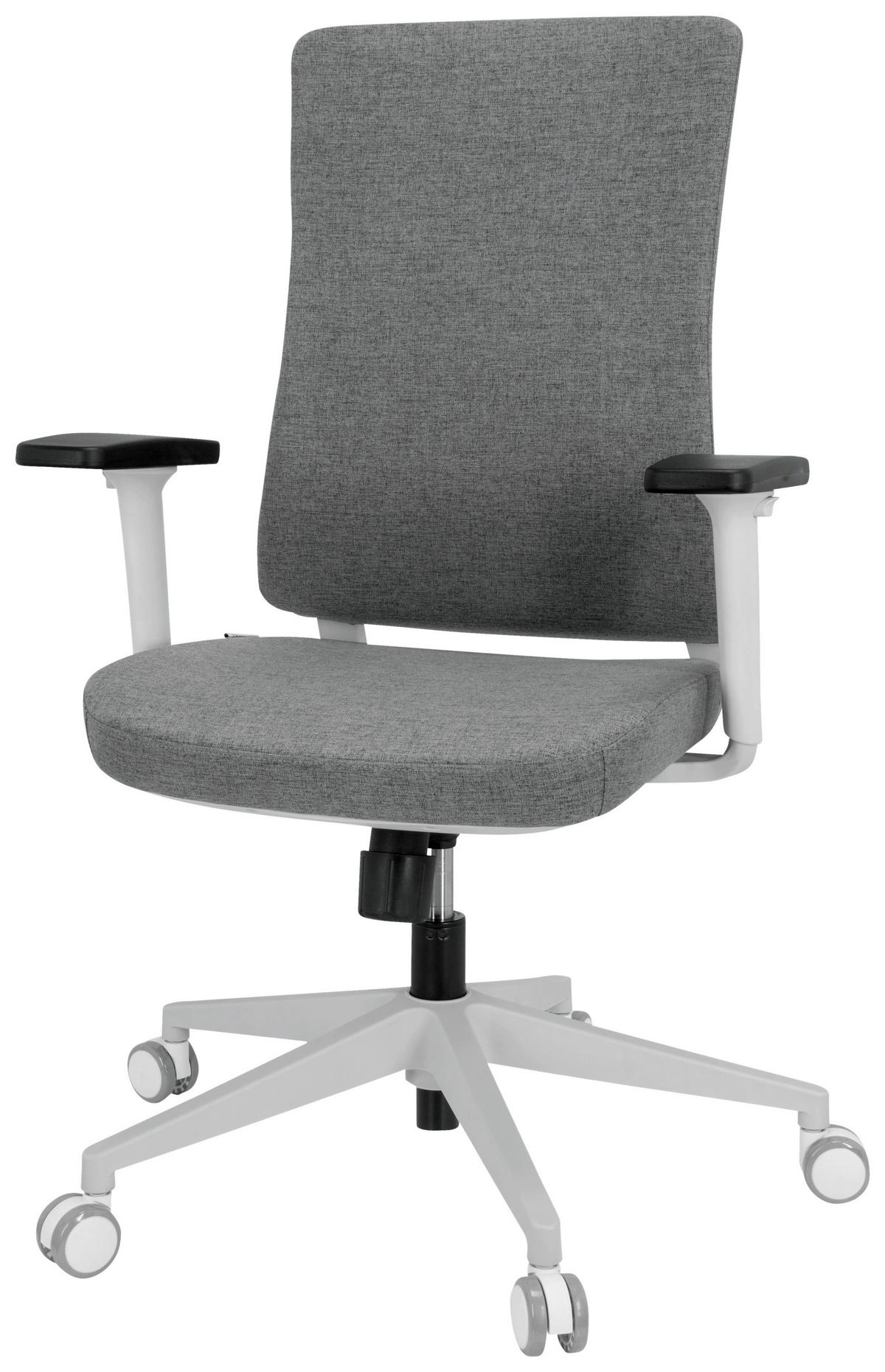 DREHSTUHL Flachgewebe Grau  - Schwarz/Grau, Basics, Kunststoff/Textil (66/104/58cm) - MID.YOU