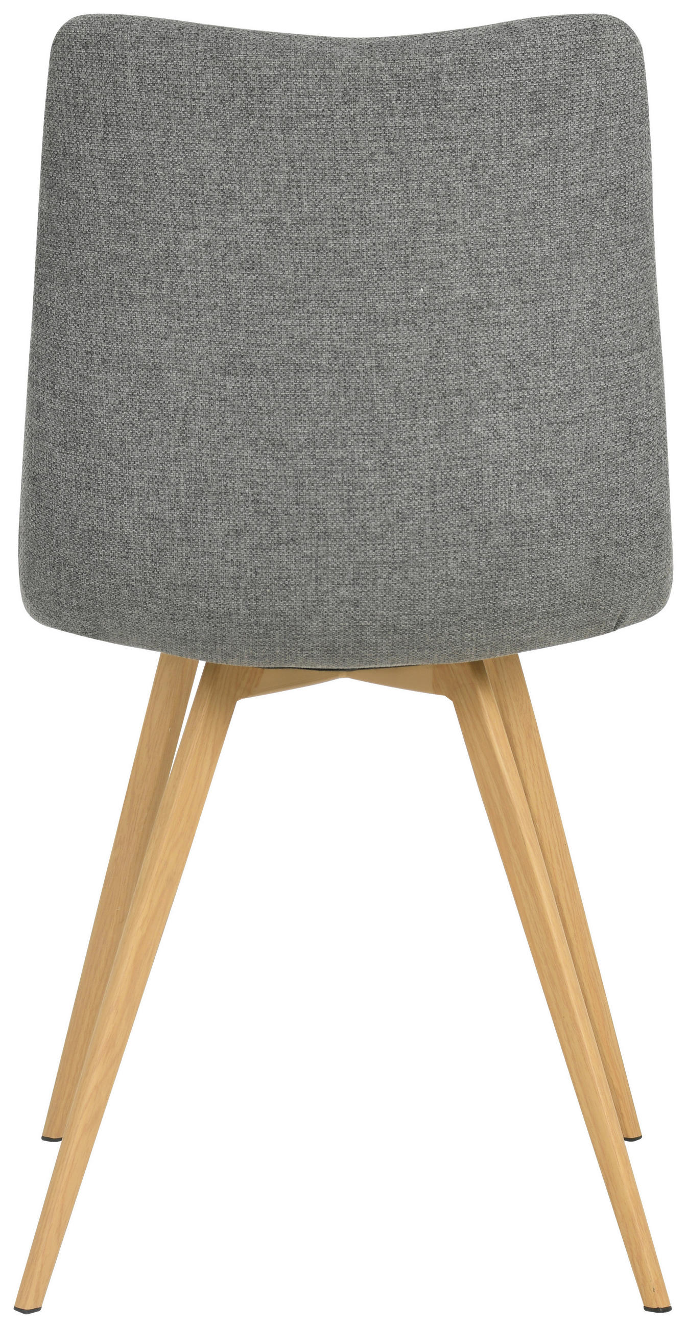 STUHL Webstoff Grau Pappel Sperrholz  - Eichefarben/Grau, MODERN, Holz/Textil (45/89/56cm) - MID.YOU