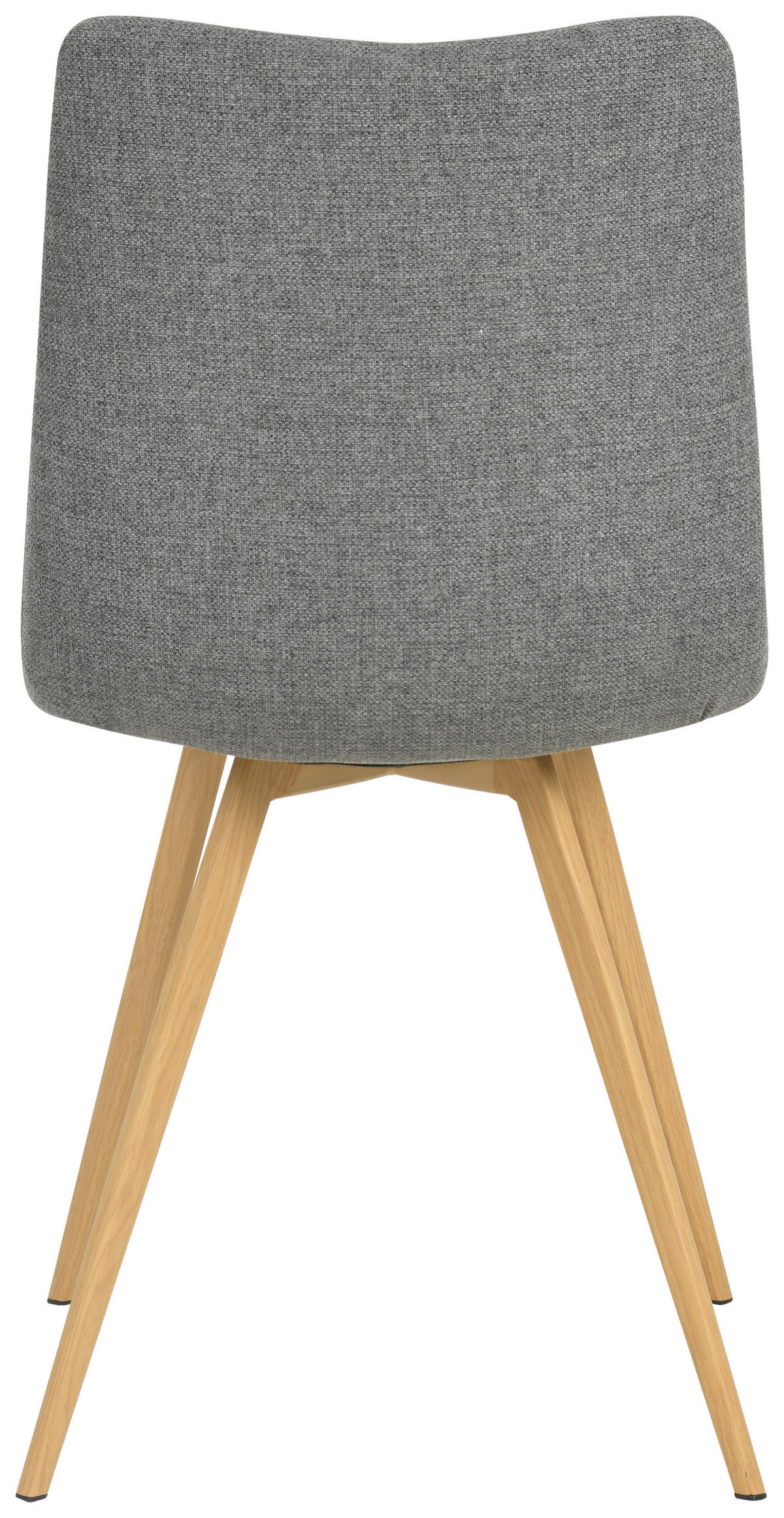 SCAUN in metal, textil, lemn gri  - culoare lemn stejar/gri, Modern, metal/lemn (45/89/56cm) - Carryhome