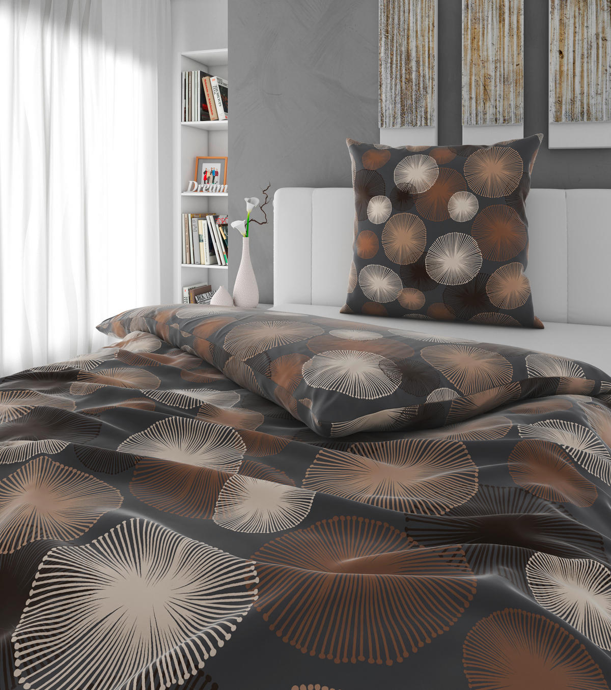 BETTWÄSCHE Satin 135/200 cm  - Grau, Textil (135/200cm) - Esposa