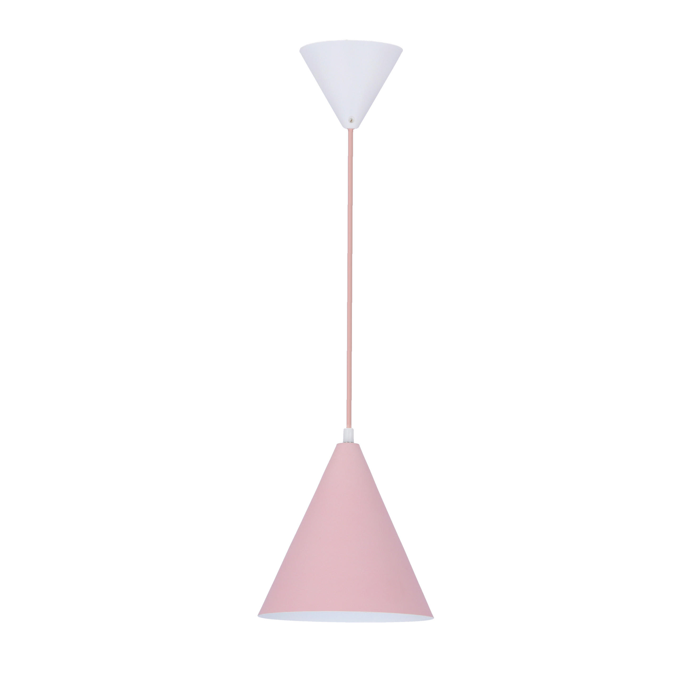 PENDELLAMPA Voss 20/20/110 cm  - vit/magenta, Trend, metall (20/20/110cm)