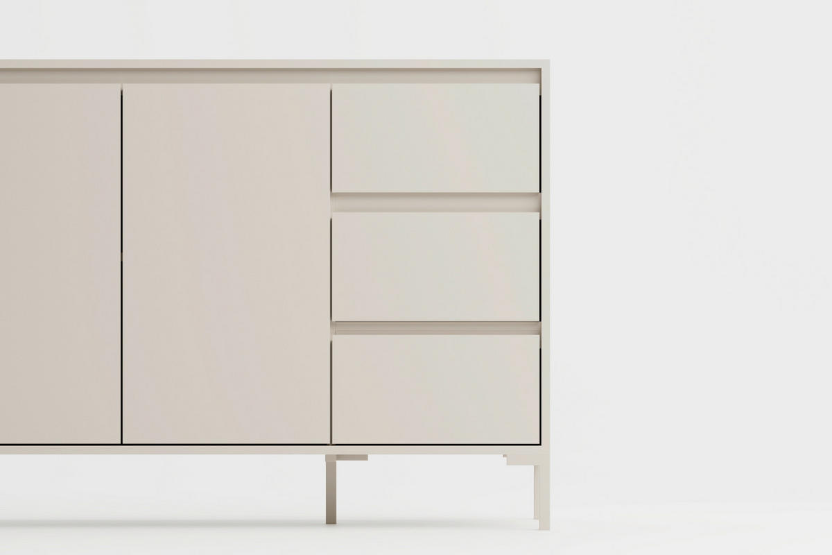 KOMMODE 120/87/40 cm Kaschmir  - Kaschmir, Design, Holzwerkstoff/Metall (120/87/40cm) - MID.YOU