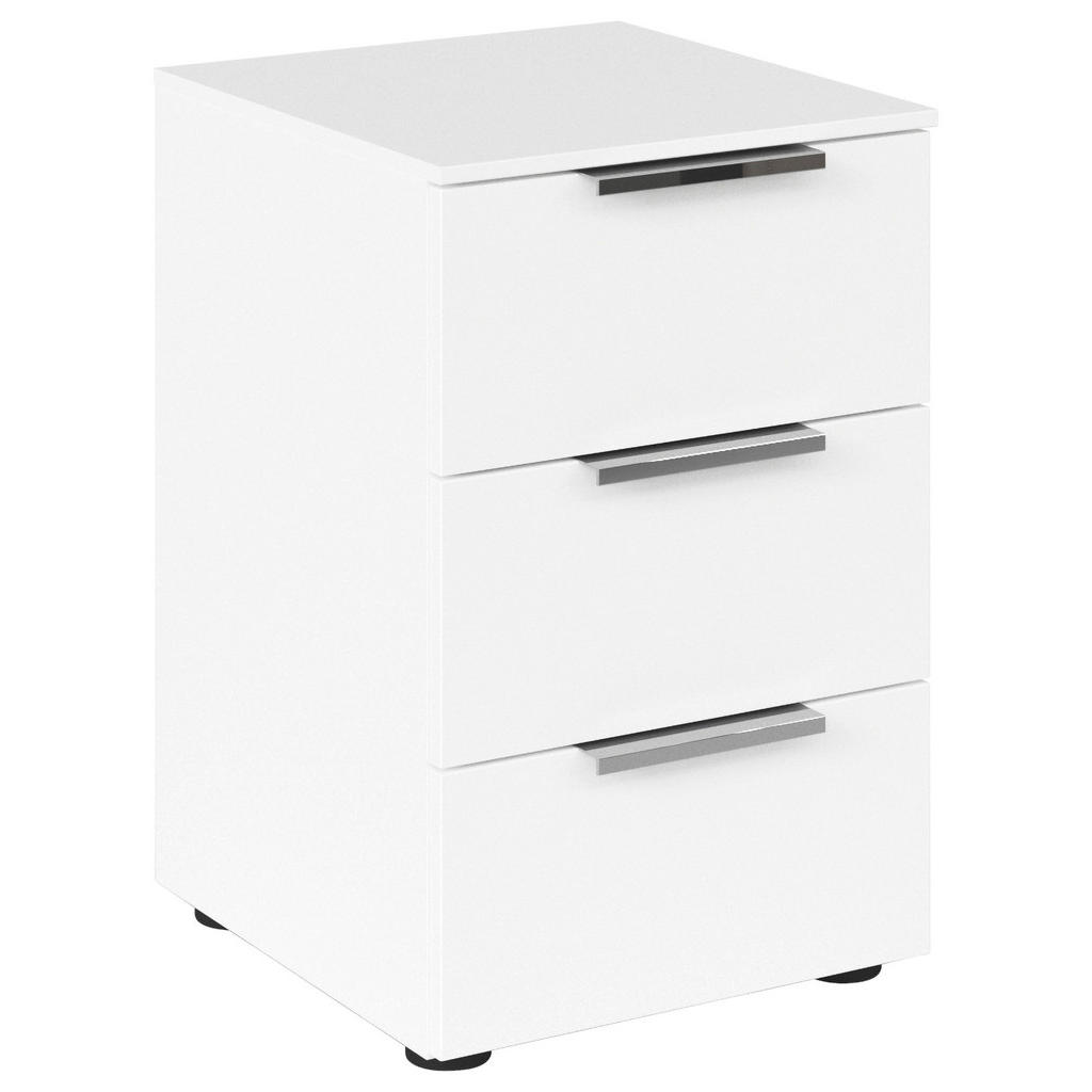 Rauch Möbel NOČNÝ STOLÍK, biela, chrómová, 40/61/42 cm