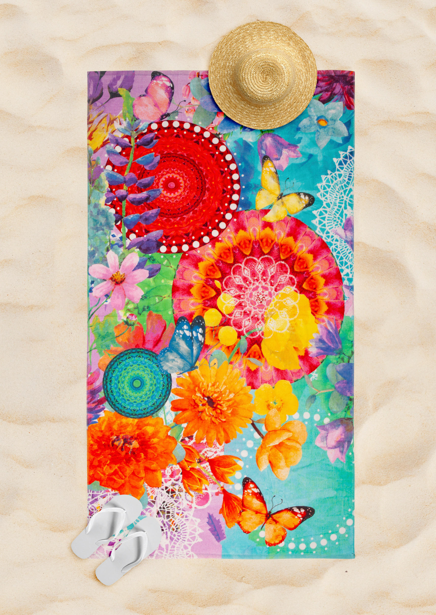 STRANDTUCH Multicolor 100/180 cm  - Multicolor, Trend, Textil (100/180cm)