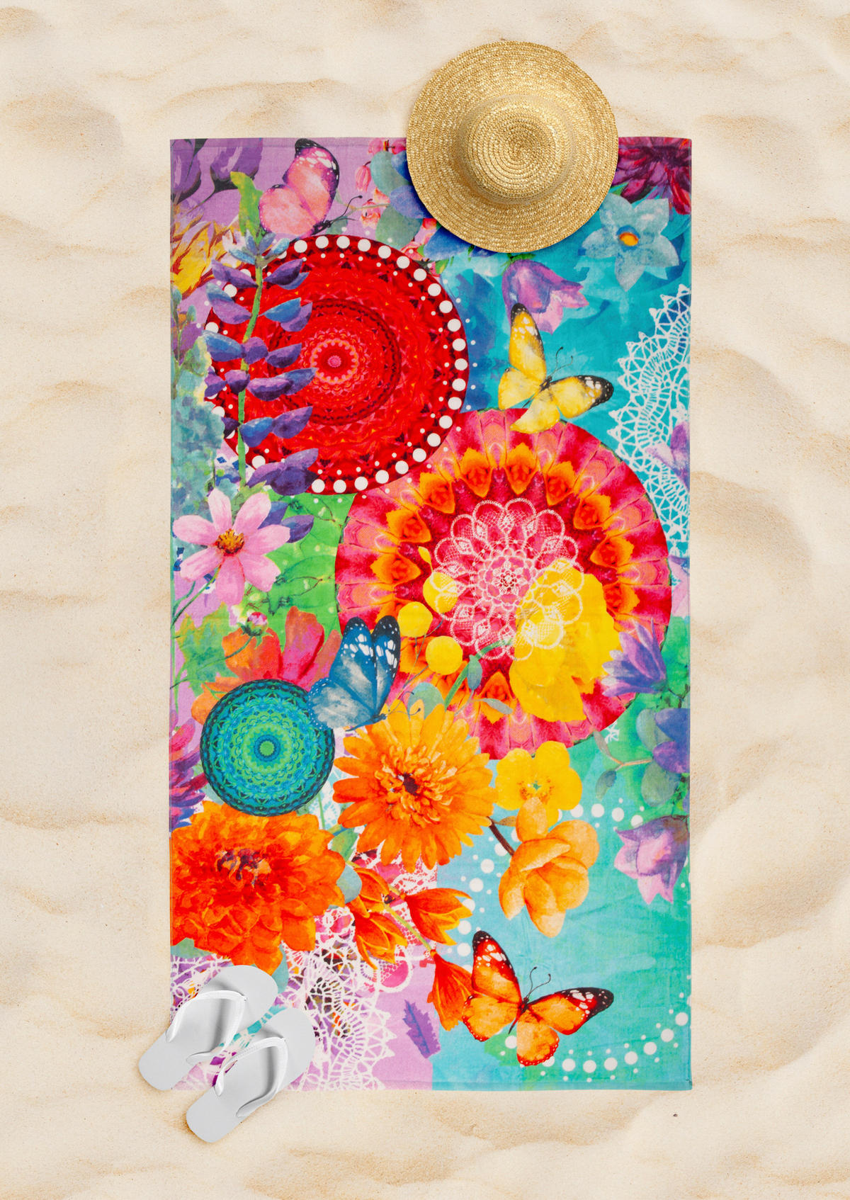 STRANDTUCH Multicolor 100/180 cm  - Multicolor, Trend, Textil (100/180cm)