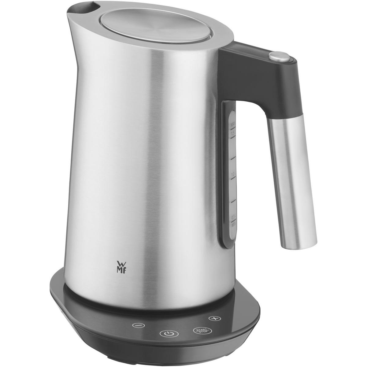 WASSERKOCHER 1,6 l  - Edelstahlfarben/Schwarz, Design, Kunststoff/Metall - WMF