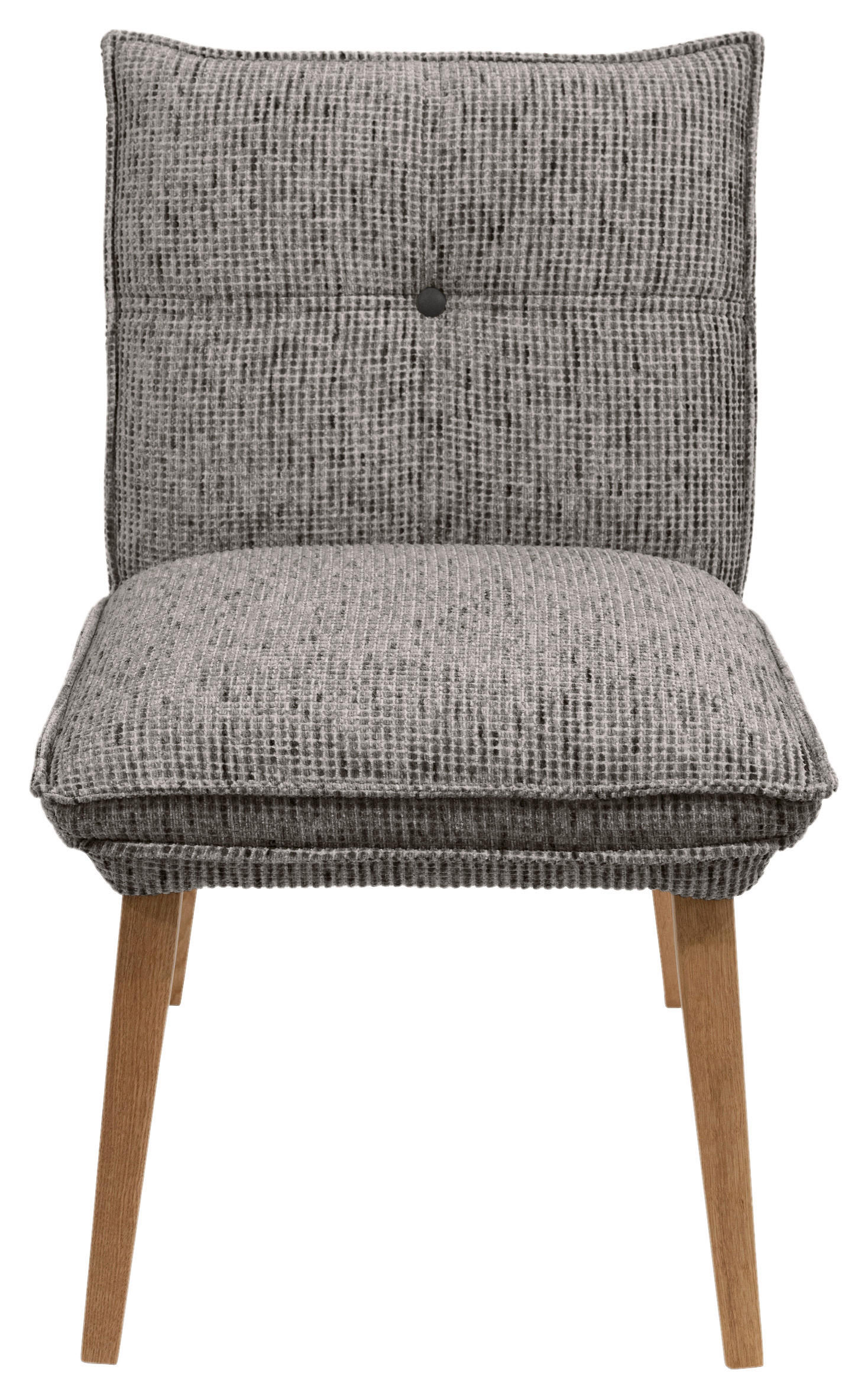 STUHL Chenille Anthrazit, Eichefarben Eiche massiv  - Eichefarben/Anthrazit, KONVENTIONELL, Holz/Textil (52/86/65cm) - Valdera