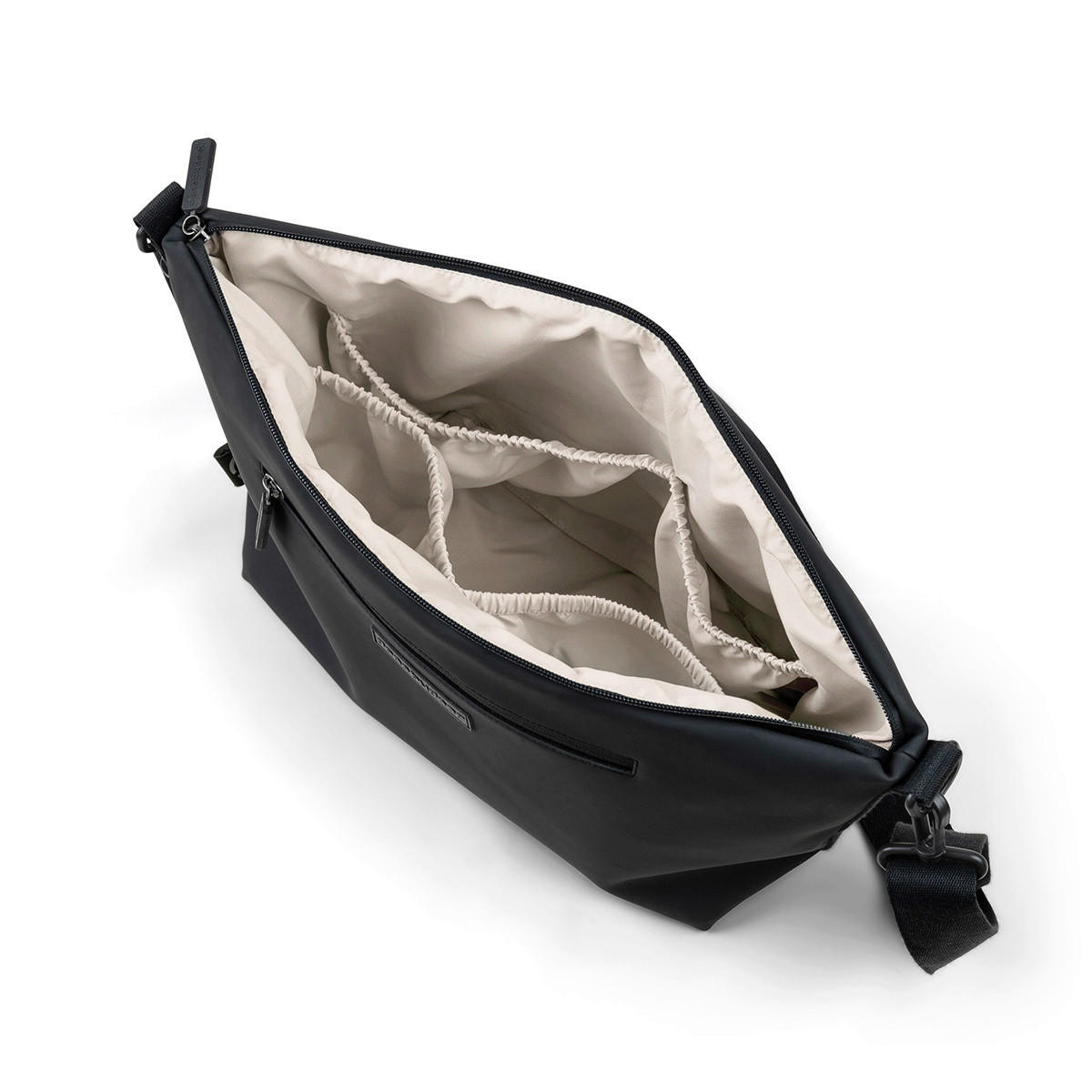 WICKELTASCHE  - Schwarz, Basics, Kunststoff/Textil (44/14/25cm)