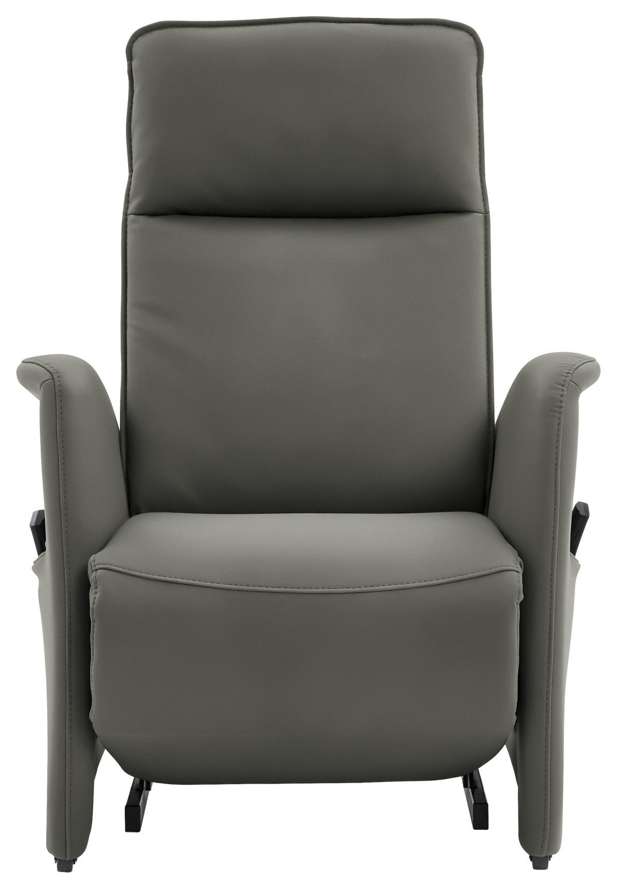 FERNSEHSESSEL in Grau  - Schwarz/Grau, Design, Leder/Kunststoff (79/114/87-176cm) - Valdera