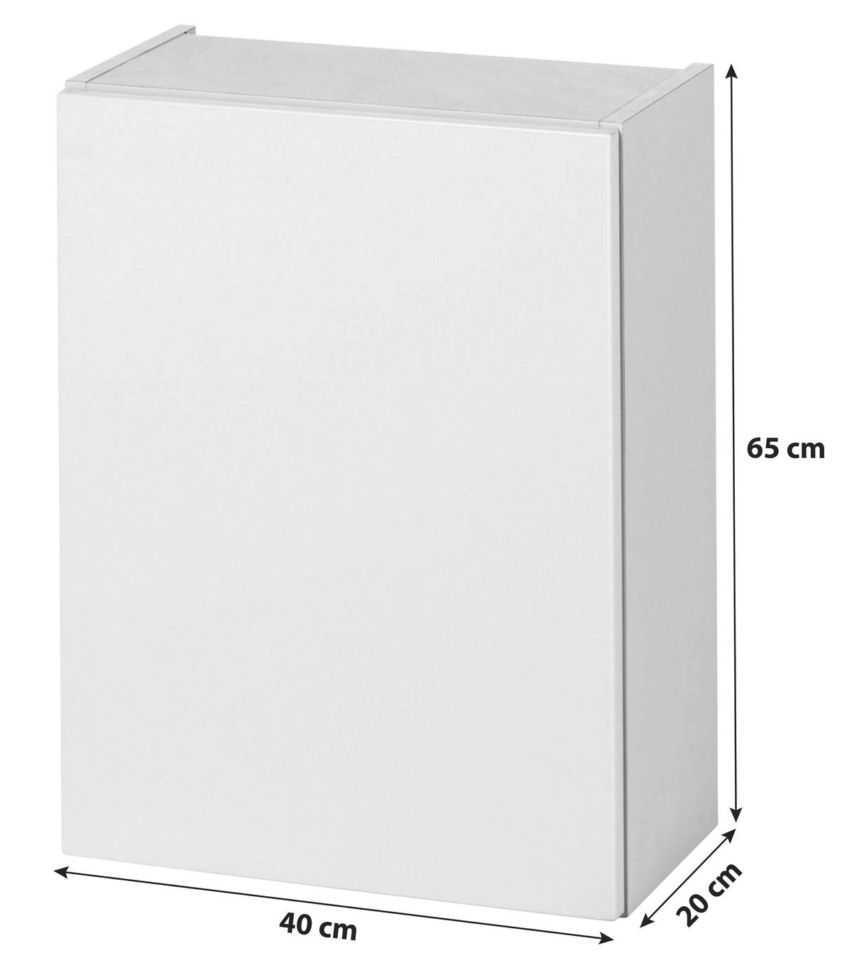 Hängeschrank in Weiss 40/65/20 cm  - Weiss, Modern, Holzwerkstoff (40/65/20cm) - Held