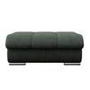 HOCKER in Textil Hellgrün  - Chromfarben/Hellgrün, Modern, Textil/Metall (100/43/80cm) - MID.YOU