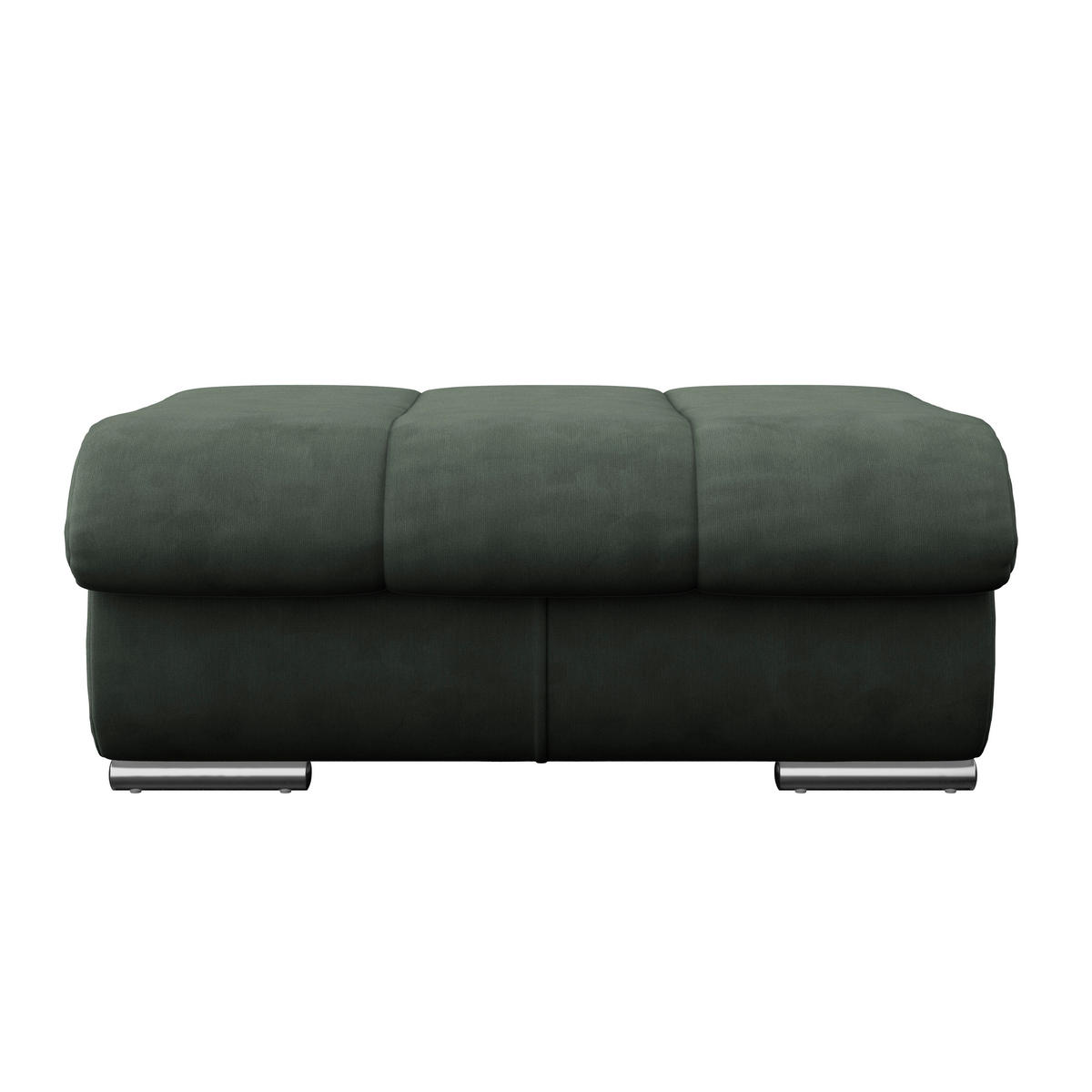 HOCKER in Textil Hellgrün  - Chromfarben/Hellgrün, Modern, Textil/Metall (100/43/80cm) - MID.YOU