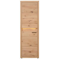 GARDEROBENSCHRANK  in 63,8/199/40 cm  - Eichefarben/Schwarz, KONVENTIONELL, Holz/Metall (63,8/199/40cm) - Linea Natura