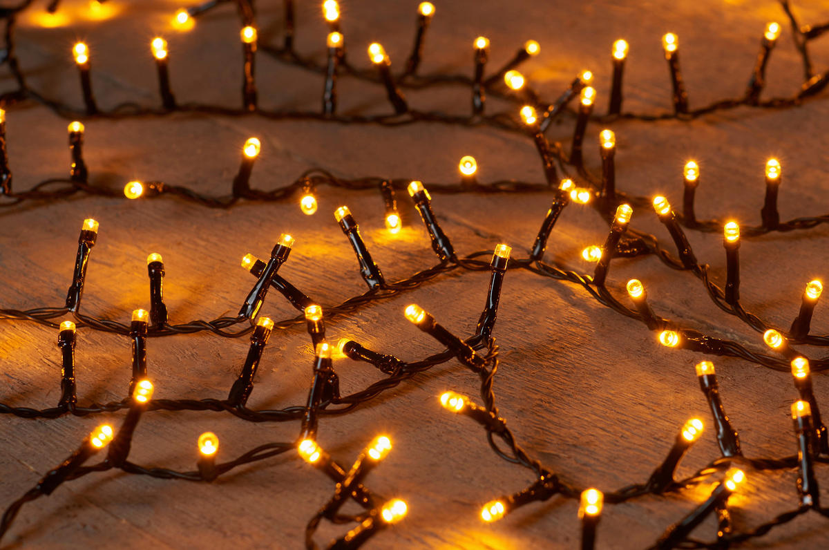 Lichterkette mit 300 LED´s 1200 cm  - Schwarz, Basics, Kunststoff (1200cm) - X-Mas