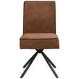 STUHL - Cognac/Schwarz, Design, Textil/Metall (46,5/91/62,5cm) - Ambia Home