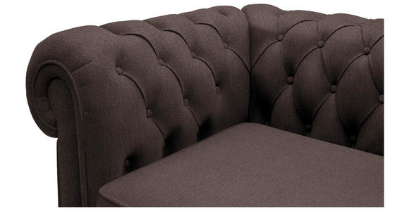 CHESTERFIELD-SOFA Webstoff Dunkelbraun  - Wengefarben/Dunkelbraun, LIFESTYLE, Holz/Textil (180/76,5/96cm) - Landscape