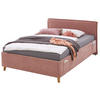 POLSTERBETT 120/200 cm  in Rosa  - Eichefarben/Rosa, KONVENTIONELL, Holz/Textil (120/200cm) - Stylife