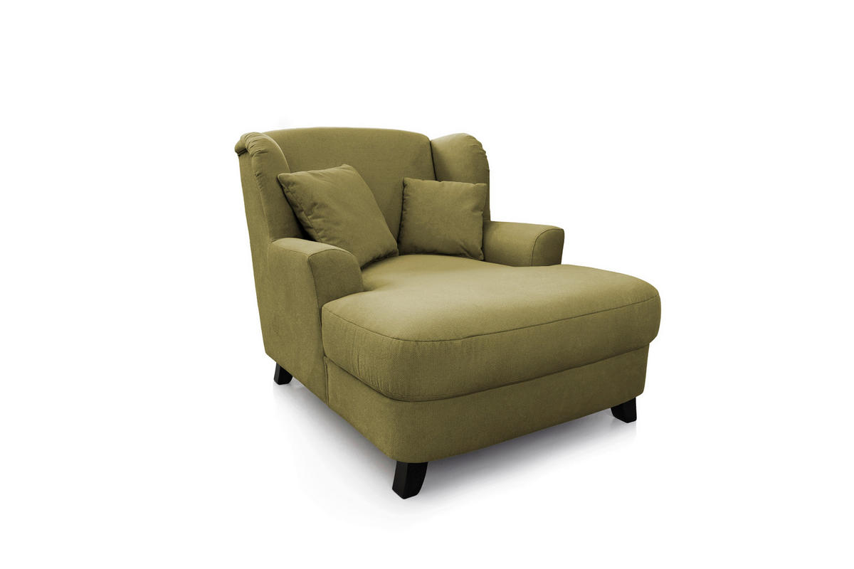 XXL-SESSEL Dunkelgrün  - Dunkelgrün/Dunkelbraun, Modern, Holzwerkstoff/Textil (109/104/145cm) - Sit & More