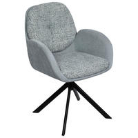 ARMLEHNSTUHL  automatische Rückholfunktion, Sitzfläche 320° drehbar Webstoff  - Jadegrün/Schwarz, Design, Textil/Metall (59/90/64cm) - Linea Natura