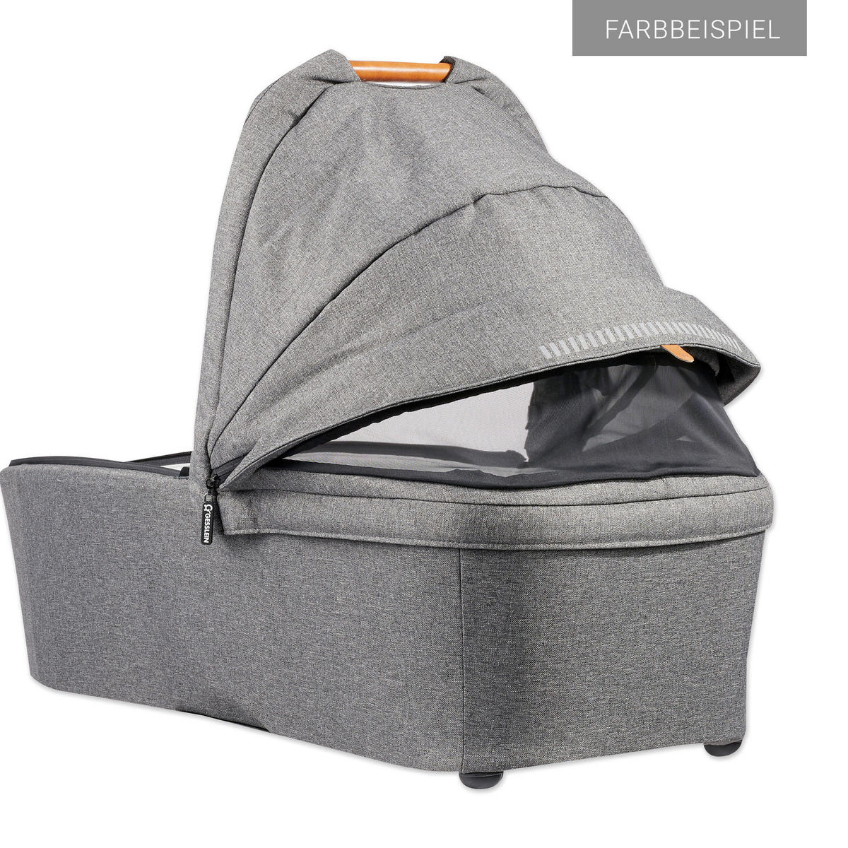 KINDERWAGENSET FX4 Classic  - Schwarz/Kupferfarben, Basics, Textil/Metall (57/129/100cm) - Gesslein