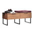 GARDEROBENBANK 120/47/42 cm - Eichefarben/Schwarz, Design, Holz/Metall (120/47/42cm) - Cassando GARDEROBENBANK 120/47/42 cm - Eichefarben/Schwarz, Design, Holz/Metall (120/47/42cm) - Cassando