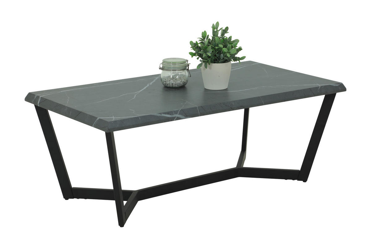 COUCHTISCH in Metall, Holzwerkstoff 110/60/42 cm  - Schwarz/Grau, Design, Holzwerkstoff/Metall (110/60/42cm) - Livetastic