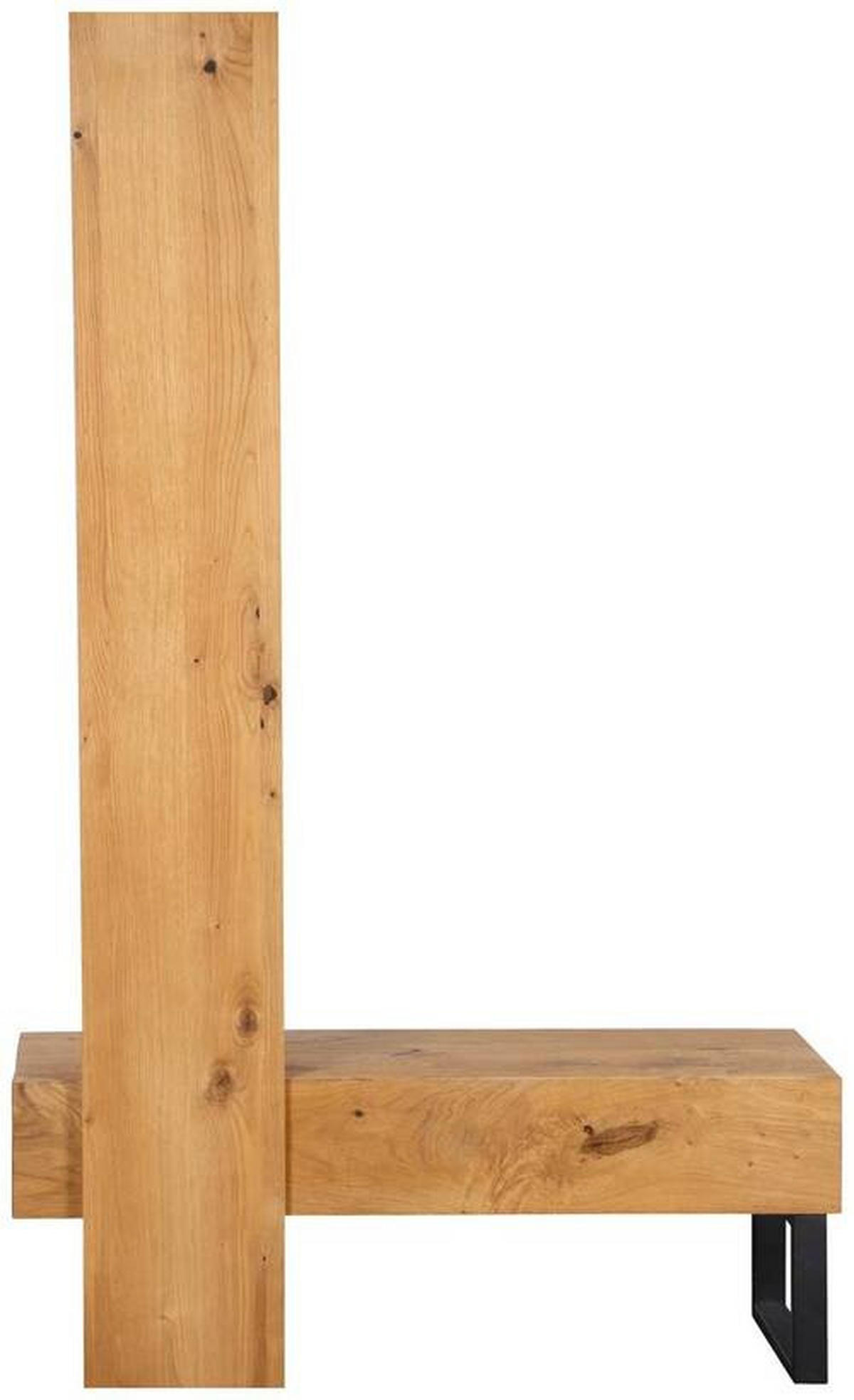 HALLMÖBEL 2 delar  i 120/196/43 cm  - svart/ekfärgad, Natur, metall/trämaterial (120/196/43cm) - MID.YOU
