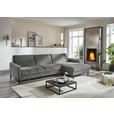 ECKSOFA in Chenille, Flachgewebe Dunkelgrau  316/175 cm  - Dunkelgrau/Schwarz, Design, Textil/Metall (316/175cm) - Dieter Knoll