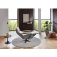 RELAXSESSEL in Textil Hellgrau  - Hellgrau/Schwarz, Design, Textil/Metall (68/117/85cm) - Cantus