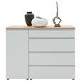 SIDEBOARD 135/102/41 cm  - Eichefarben/Silberfarben, Design, Holz/Holzwerkstoff (135/102/41cm) - Dieter Knoll