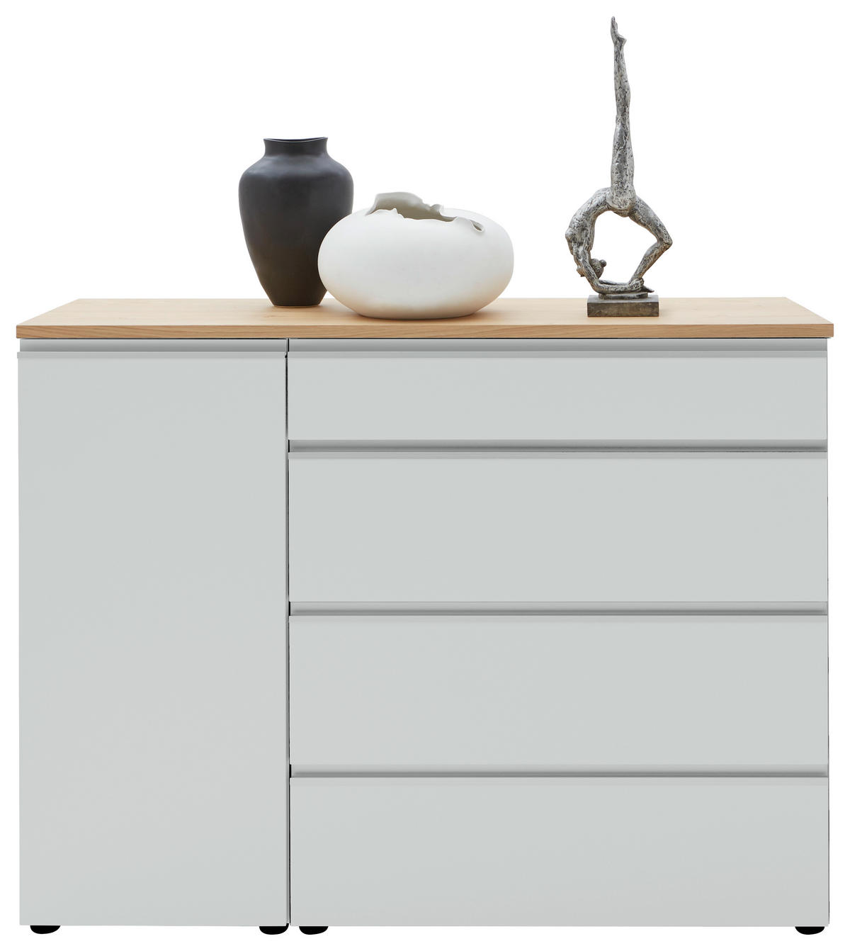SIDEBOARD  in 135/102/41 cm  - Eichefarben/Silberfarben, Design, Holz/Holzwerkstoff (135/102/41cm) - Dieter Knoll