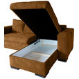 ECKSOFA Goldfarben Webstoff  - Goldfarben/Braun, KONVENTIONELL, Holz/Textil (170/235cm) - Carryhome
