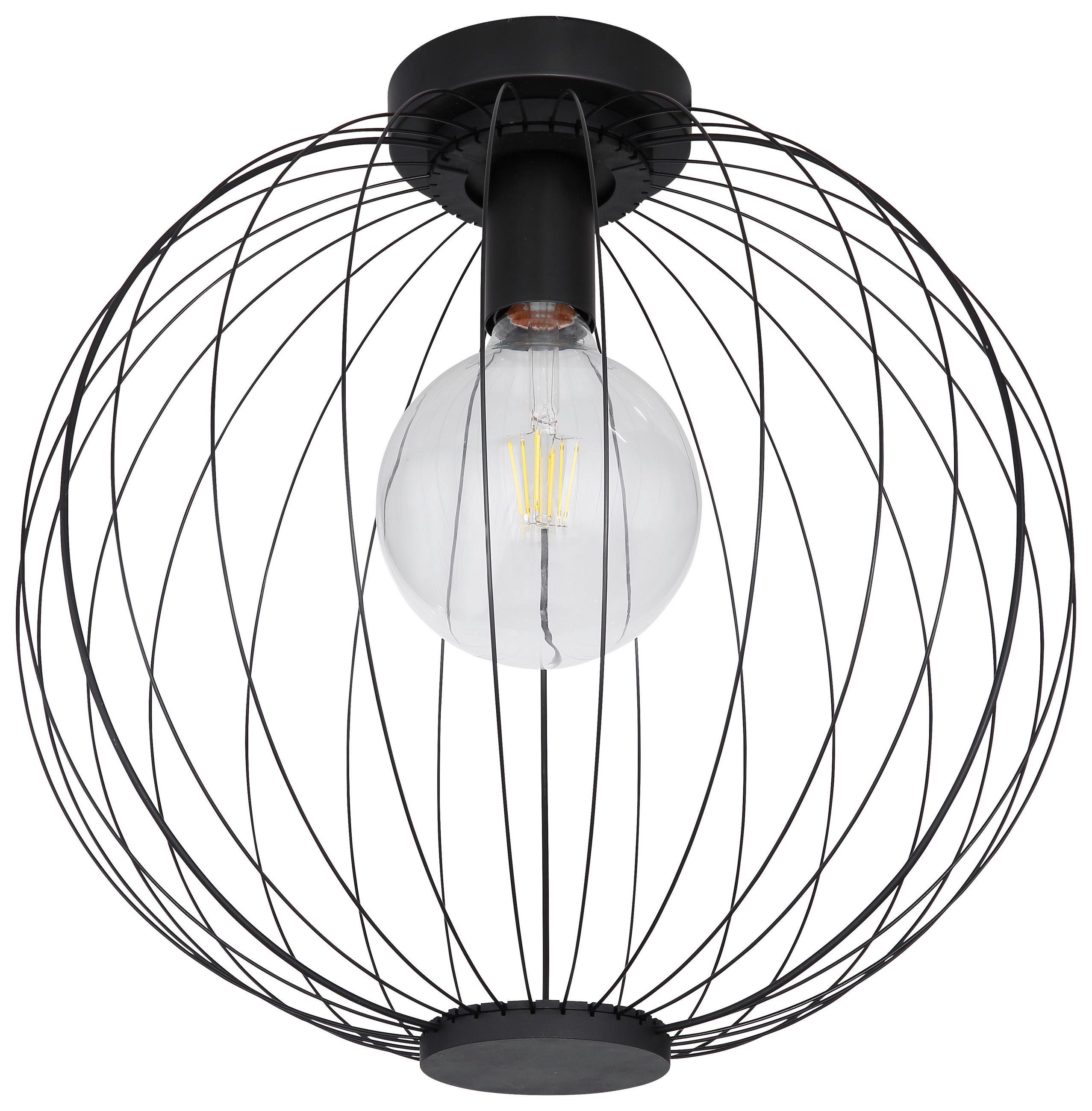 TAKLAMPA Roza 40/37,5 cm  - svart, Trend, metall (40/37,5cm) - Globo