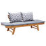 GARTENBANK Akazie - Akaziefarben/Grau, Design, Holz/Textil (190/75/67cm) - Ambia Garden