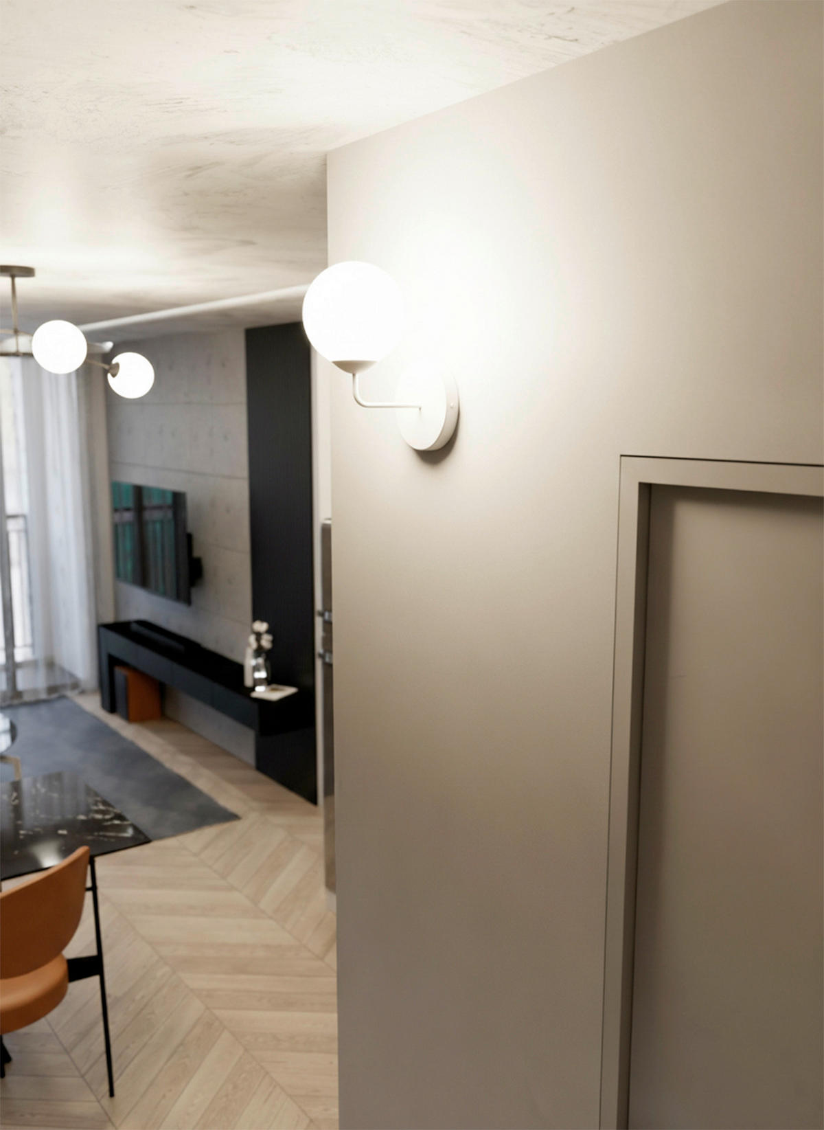 WANDLEUCHTE  14/14/17 cm    - Weiß, KONVENTIONELL, Glas/Metall (14/14/17cm)