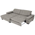 ECKSOFA  in Webstoff Grau  180/265 cm  - Schwarz/Grau, Design, Textil/Metall (180/265cm) - Carryhome