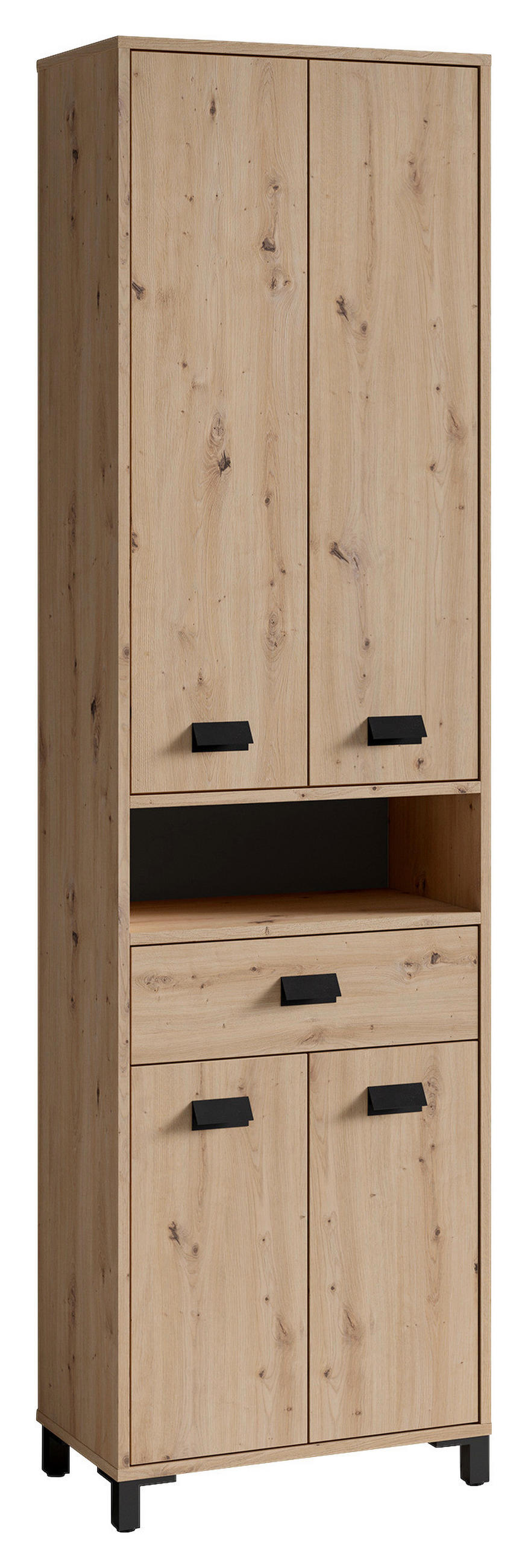 BADEZIMMER  in 114 cm  - Schwarz/Eiche Artisan, MODERN, Holzwerkstoff/Kunststoff (114cm) - MID.YOU