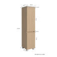 MIDISCHRANK 30/131/35 cm  - Sandfarben/Eichefarben, KONVENTIONELL, Holzwerkstoff/Kunststoff (30/131/35cm) - Xora